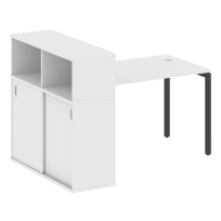 Metal System Quattro Стол офисный с шкафом-купе на П-образном м/к 40БП.РС-СШК-3.2 Т Вяз/Мокко металл 1610×1120×1098 Metal System Quattro Стол офисный с шкафом-купе на П-образном м/к 40БП.РС-СШК-3.2 Т Вяз/Мокко металл 1610×1120×1098