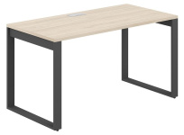 Стол офисный с лючком Allegro / 1600×700×750 / Профиль О-образный: 70×20 Антрацит / Столешница: Белый / AG.106.WH.L.72.AN Стол офисный с лючком Allegro / 1600×700×750 / Профиль О-образный: 70×20 Антрацит / Столешница: Белый / AG.106.WH.L.72.AN