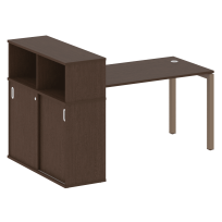 Metal System Quattro Стол офисный с шкафом-купе на П-образном м/к 50БП.РС-СШК-3.3 Т Вяз/Мокко металл 1810×1120×1098 Metal System Quattro Стол офисный с шкафом-купе на П-образном м/к 50БП.РС-СШК-3.3 Т Вяз/Мокко металл 1810×1120×1098