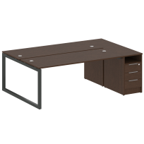 Metal System Quattro Р. ст. с тумбой на О-образном м/к 50БО.РС-СТП-2.5 Акация/Антрацит металл 2212*1475*750 Metal System Quattro Р. ст. с тумбой на О-образном м/к 50БО.РС-СТП-2.5 Акация/Антрацит металл 2212*1475*750