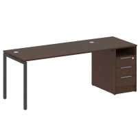 Metal System Quattro Р. ст. с тумбой на П-образном м/к 40БП.РС-СТП-1.4 Акация/Антрацит металл 2012*720*750 Metal System Quattro Р. ст. с тумбой на П-образном м/к 40БП.РС-СТП-1.4 Акация/Антрацит металл 2012*720*750